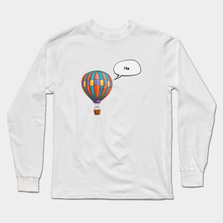 Air Balloon Aircraft Travelling Wings Vintage Sky Long Sleeve T-Shirt